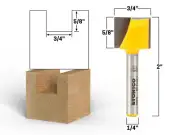 3/4" Diameter Bottom Cleaning Router Bit - 1/4" Shank - Yonico 14971q