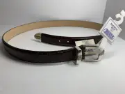 Womens Size 40 Executive Cross Mahogony Magnetic Belt Tectonic Italian Leather