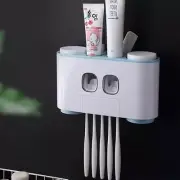 Toothbrush Holder with Toothpaste Dispenser, Wall Mounted for Bathroom-Automatic