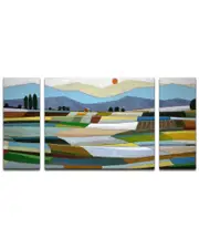 Ready2HangArt Fertile Acres 3 Piece Wrapped Canvas Wall Art Set