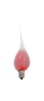 B&P Lamp® E12 Candelabra Base Amber Colored Bulb with Silicone Tip