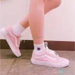 VANS OLD SKOOL 粉嫩紅 白底 帆布鞋休閒百搭滑板鞋VN0A31Z9LVH女鞋