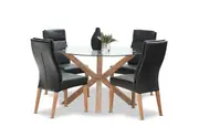 PROMENADE 5 Piece Dining Suite with Asheville Dining Chairs