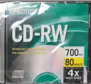 NEW Memorex CD-RW4x700MB 80 Min Rewritable Compact Discs 9 Blank music CD Sealed