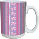 Butterfly Stripes by Debbie Mumm Ceramic 15 oz Coffee Mug