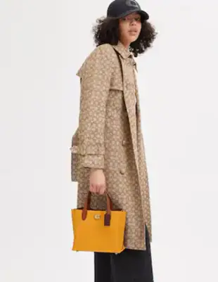 COACH 專櫃 雙色托特包 Willow Tote 24 In Colorblock