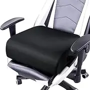 MABOZOO Extra Thick Chair Cushions,Office Chair Booster Seat Cushion to Raise Seat Height for Pain Relief,18 x 16 x 6 inch Non Slip Memory Foam Thick Cushion with Carry Handle（Black）