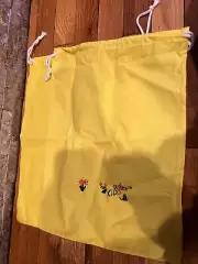 Off White Yellow Travel Dust Bag Drawstring 16x11.5