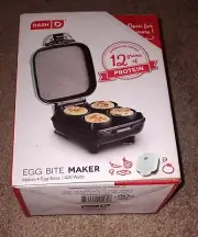 Dash Egg Bite Maker New, makes 4 egg bites with recipe guide