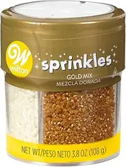 Wilton 4-Cell Pearlized Sprinkles Mix 108 g, White/Gold