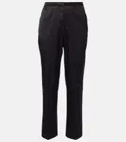 [Toteme] Toteme Cotton-blend straight pants AU 12 black