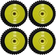 6mik T-REX Tyres on Yellow Rim Rubber 15/25° Mounted and Glued Buggy TT RC 1/8 - RC Car - Competitions - Pack of 4 Tyres