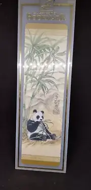 Vintage ART Bookmark Gallery Edition Judy Hand Panda Bear 1988 Antioch Publishin
