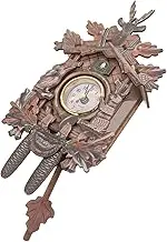 ABOOFAN 1Pc Decorative Cuckoo Clock Traditional Wooden Pendulum Wall Clock Retro Design for Living Room Versatile Home Decor No Battery Included Housewarming