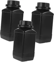 KICHOUSE 3pcs Wide Mouth Laboratory Bottles with Inner Caps Chemical Reagent Container Plastic Sample Storage for Secure Sealing and Light Protection for Lab Use