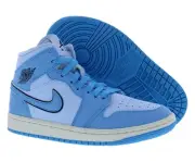 Nike Air Jordan 1 Mid SE Womens Shoes Size 12, Color: Ice Blue/Dk Powder