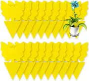 25 Pack Yellow Sticky Traps, Fruit Fly Fungus Gnat Trap for Indoor/Outdoor Us...
