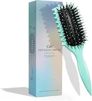 Curly Hair Brush, Curling Roll Comb Curl Brush 2024 Define Styling Brush, Curl Defining Brush, Hair Brush for Detangling for Women (B) (Blue)