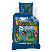 Minecraft Update Quilt Cover Set - Single Bed