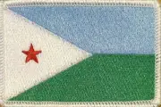 Djibouti Flag PATCH With Hook & Loop Fastener Tactical WHITE Border #6