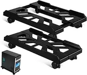 GRIRIW Computer Tower Stand with Wheels Adjustable PC Tower Stand for Under Desk Multifunction Floor Stand CPU Stand for Office Home School