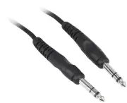 Rockville RCTR125B 25' 1/4'' TRS to 1/4'' TRS Cable, Black, 100% Copper