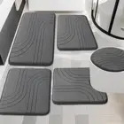Bathroom Rug Set 5 Pieces, Soft Non Slip Memory Foam Bath Mat Set, Extra Thic...