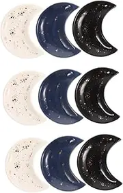 Ciieeo 3sets Hanging Jewelry Organizer Ceramic Jewelry Plate Trinket Dish for Display and Storage 3pcs*3