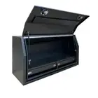 140 x 60 x 82cm Black Flat Aluminium 2 Drawer Ute Tool Box Truck Trailer Toolbox