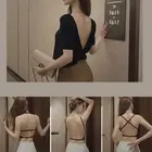 Women Invisible Bra Deep U Plunge Bras Backless Top For Dress Lingerie Strapless