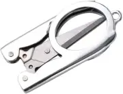 Silver Stainless Steel Folding Scissors Portable Mini Pocket Travel Scissors ...