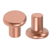 25 Pcs 5/32" x 13/64" Flat Head Copper Solid Rivets Fasteners