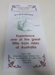 Red Cliffs Steam Railway - Promotional Leaflet - Historic Train Ride - Victoria