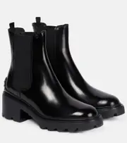 [Tod's] Tod's Patent leather Chelsea boots AU 11 black