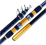 Carbon Fibre Telescopic Fishing Rod 4.5m Spinning Surf Fishing Rod High Carbon Fiber Handle Walleye Catfish Trout Bass Fishing Tackle