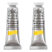 2x Winsor & Newton 14ml Professional Watercolour Paint Turner's Yellow S3