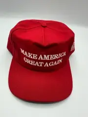 New OFFICIAL Cali-Fame MAGA Trump Red Made In America Trucker Hat One Size