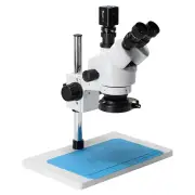 Mustool 7X-45X Binocular Stereo Microscope 4K Camera HDMI 144 LED Light for Phone Repair Soldering 16MP CMOS Sensor 100m