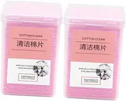SOESFOUFU 400Pcs Eyelash Extension Wipes Lint Cleaning Pads for Eyelash Grafting Compact Portable Cleansing Tool for Travel Professional Use Friendly Material
