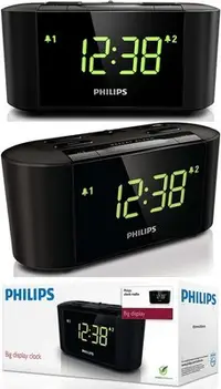 在飛比找Yahoo!奇摩拍賣優惠-瑕疵品 飛利浦 PHILIPS AJ3500 雙鬧鈴 鬧鐘 