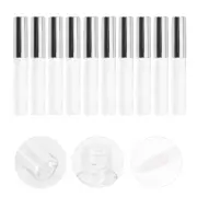 10 Pcs Empty Lip Gloss Tubes Reusable Bottle Refillable Balm Samples Silver