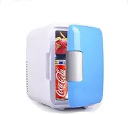4Liter / 6Can Portable Compact Personal Fridge, AC/DC Thermoelectric System, Mini Fridge Cooler and Warmer, Friendly for Home, Office and Car,Blue