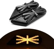 Dynamic Blinking Side Marker Indicator LED Light for Mini Cooper R55 R56 R57 R58 R59, Union Jack, Amber