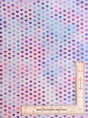 Unicorn Dreams Fabric Light Purple Blue Hearts Cotton by Henry Glass Yard