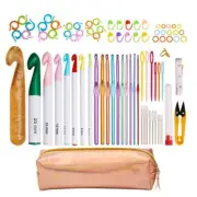 83 Pcs Soft Handles Crochet Hooks Set Crochet Starter for Beginners Lover
