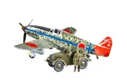 Tamiya 25203 1:48 Kawasaki Ki-61-Id Hien & 4x4 Light Vehicle Kurogane Plane Kit