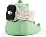 ELETIUO Charger Stand Compatible with Apple Watch Series Ultra/8/SE2/7/6/SE/5/4/3/2/1 (49mm,45mm,44mm,42mm,41mm,40mm, 38mm),Dinosaur iWatch Charging Dock,Supports Nightstand Mode,Mint Green