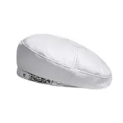 Fashion Faux Leather Women Girl Beret French Artist Beanie Hat Solid Color Casual Berets Kepi white