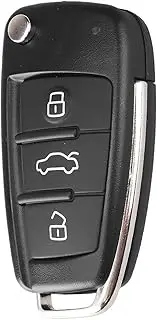 FLJKCT Car Key Shell Folding Flip Remote Flip Car Key Case Shell 3 Buttons,for Audi A6 A6L A2 A3 A4 A8 Q7 TT