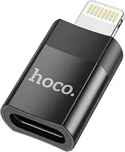 Hoco UA17 Lightning to USB-C OTG Adapter, Black